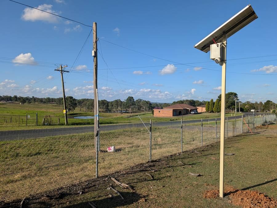 Solar CCTV camera rural site NSW
