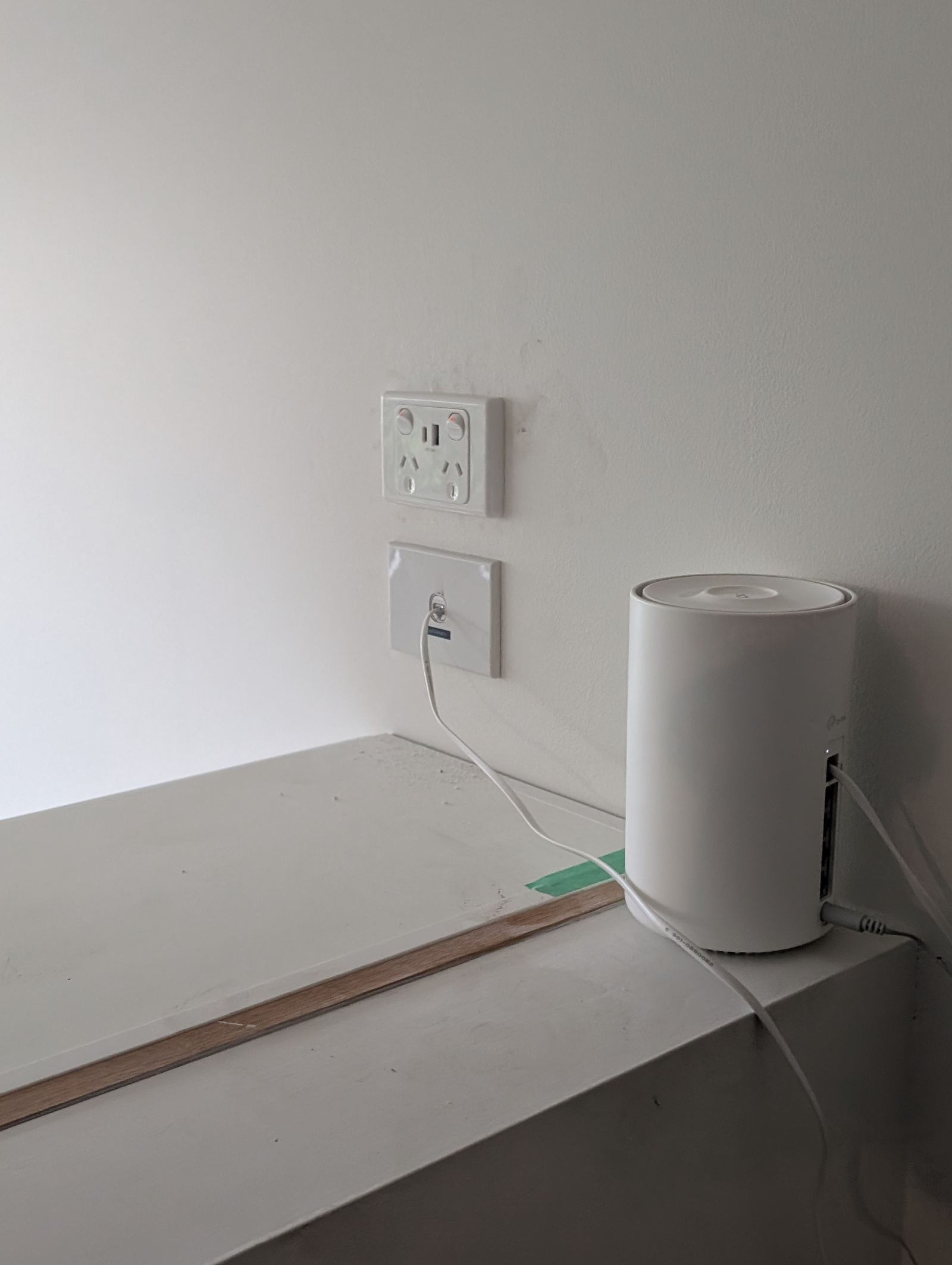 Data and TV wall plate wired and tested
