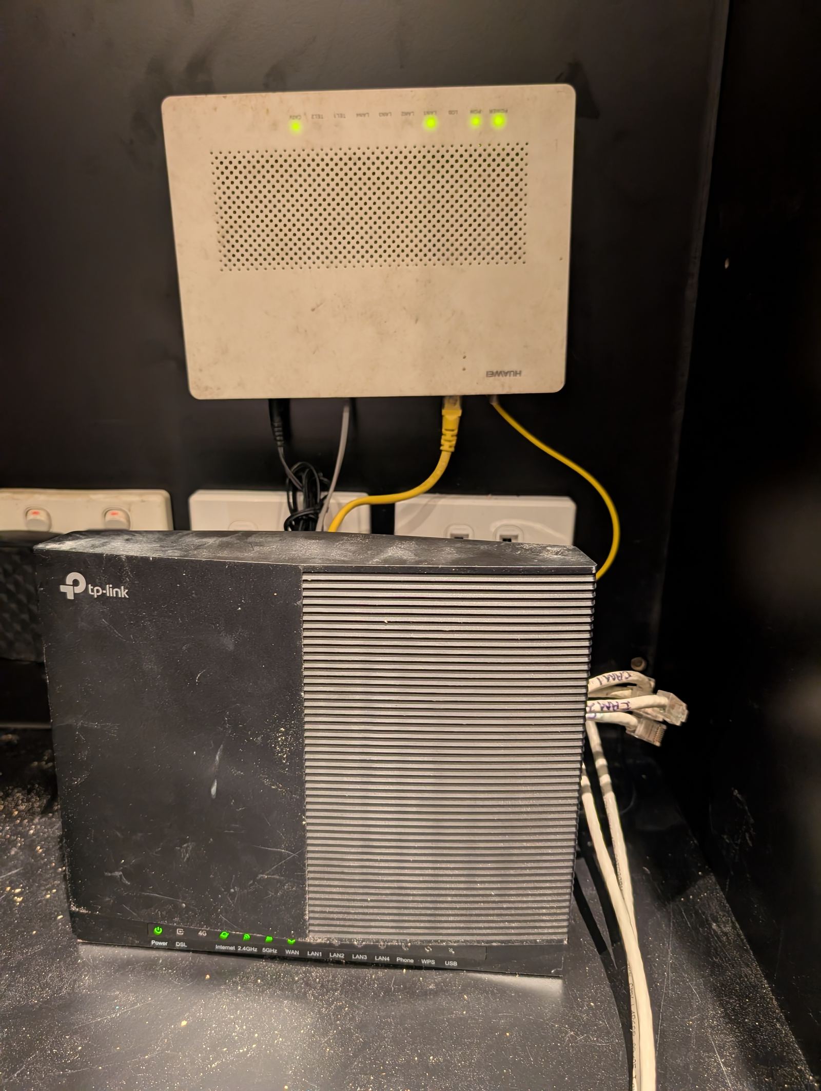 Modem and router setup completed for the customer